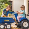 FALK Traktorek New Holland na Pedały Niebieski z Przyczepką od 3 Lat