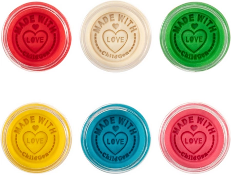 ChildGen, Naturalna ciastolina w słoiczkach - zestaw 6 kolorów