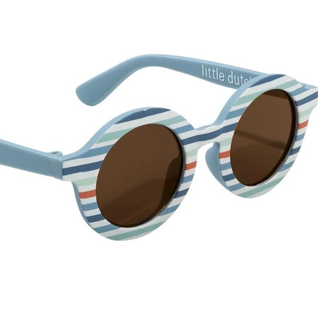 Little Dutch Okulary okrągłe Blue Stripes