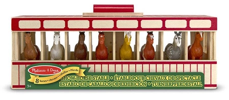 Przenośnia drewniana Stajnia z 8 Figurkami Koni Melissa and Doug 13744-MD