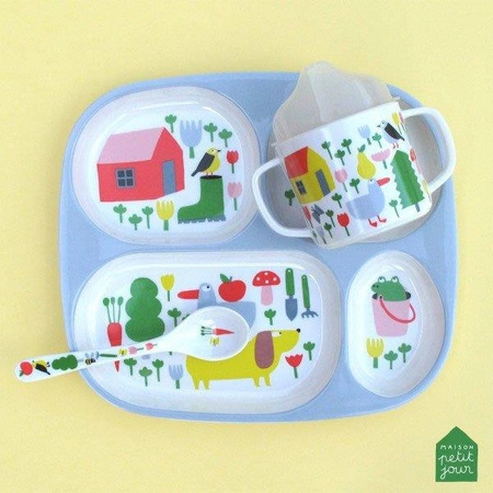 Łyżka melaminowa dla dzieci, seria Wiejska Sielanka | Maison Petit Jour®