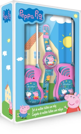 Walkie Talkie Peppa Pig z zegarkiem cyfrowym PP17047