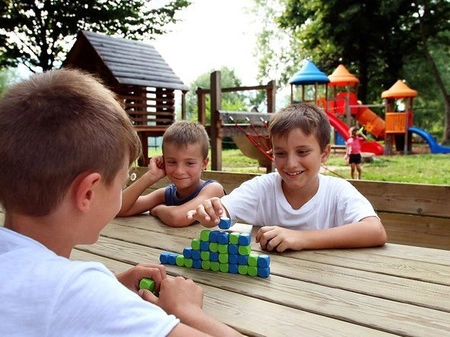 Drewniana gra logiczna Połącz kostki 5l+ MILANIWOOD