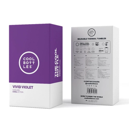 Cool Bottles Kubek termiczny 550 ml Triple cool Vivid Violet