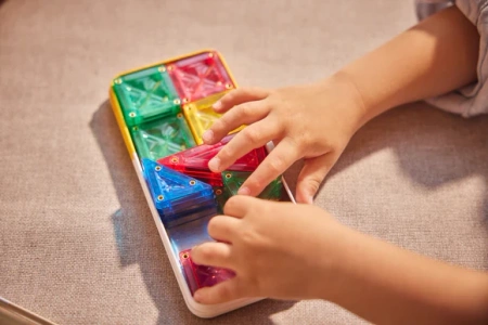 Cleverclixx - Klocki magnetyczne Mini Tiles Pack Intense 28 el.