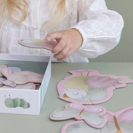 Little Dutch Puzzle 6 elementów Flowers & Butterflies LD4760