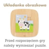 VIGA Drewniana Tablica Manipulacyjna Sensoryczna Układanka Obrazkowa