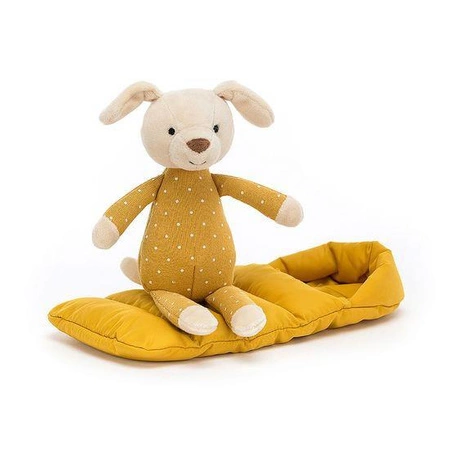 JellyCat - Snuggler Piesek w śpiworze  3x12cm