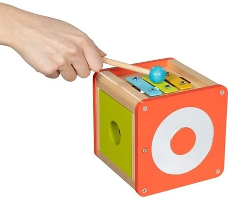 Drewniana kostka edukacyjna z instrumentami muzycznymi Goki 59966