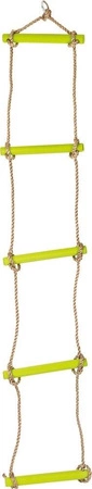 Sznurkowa drabinka do wspinaczki zielona 10878-Small Foot, gry i zabawy w plenerze