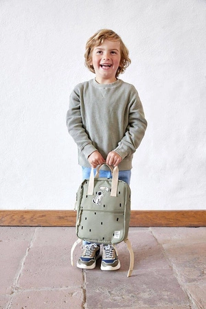 Lassig Plecak mini kwadratowy Happy Prints oliwkowy