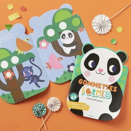 Auzou Moje pierwsze naklejki kształty Miś panda 506137