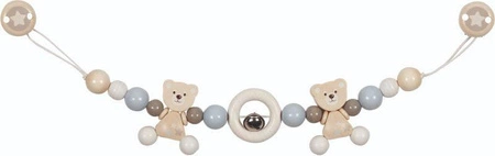 Drewniana zawieszka do wózka fotelika Dwa Misie 65202-Goki Baby, zabawki dla niemowląt