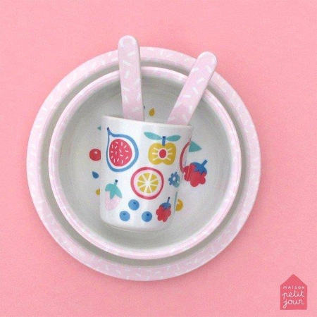 Zestaw naczyń i sztućców dla dziecka, 5 el., Tutti Frutti | Maison Petit Jour®