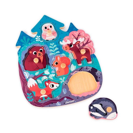 Puzzle drewniane Wesoły Las, Janod
