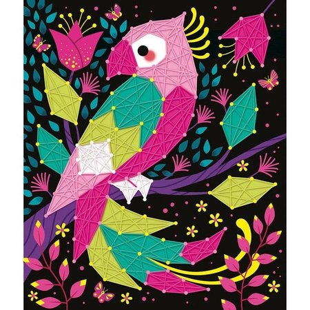 Zestaw kreatywny Przeplatanka 3D String art Zwierzęta dżungli 8+, Janod