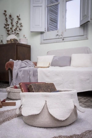 Lorena Canals Kosz dekoracyjny Petals Ivory Natural