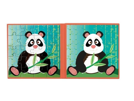 Scratch, Puzzle magnetyczne - książka podróżna Panda 2 obrazki 40 elem.