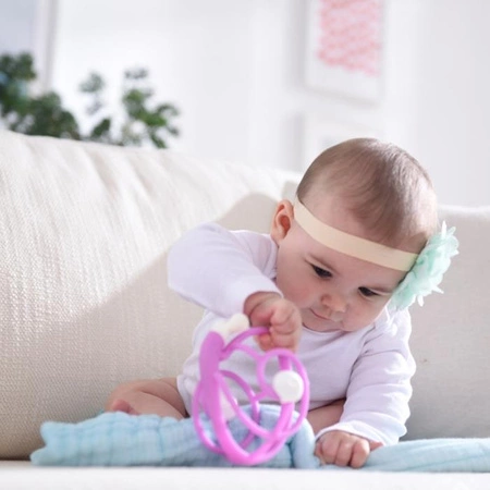 Mombella Gryzak z Grzechotką Ślimak Purple