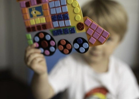 Zestaw kreatywny Mozaika Pojazdy 3+, Janod