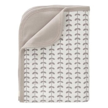 Fresk Kocyk z bawełny organicznej 80 x 100 cm Liść Grey