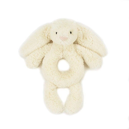 JellyCat -  Bashful grzechotka z królikiem kremowa 18cm