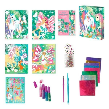 Box Candiy, zestaw artystyczny brokat Jednorożec i wróżki