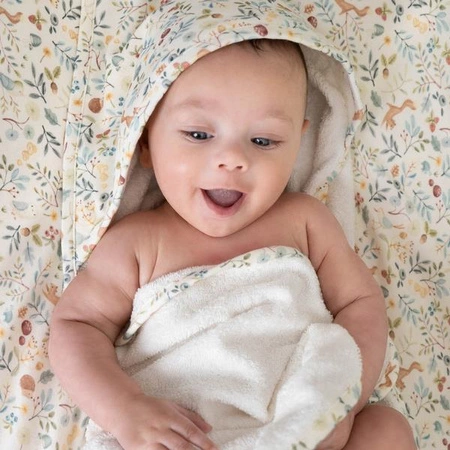 Little Dutch Bawełniany ręcznik z kapturem 100x100 cm Forest Wonders