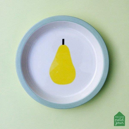 Talerz fi 18 cm dla małych dzieci, seria Gruszki | Maison Petit Jour®