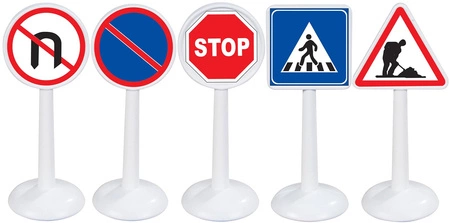 WOOPIE Zestaw Edukacyjny Mini Znaków Drogowych 16 el. + Samochodzik