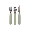 Filibabba Silikonowy zestaw sztućców 3szt. Green