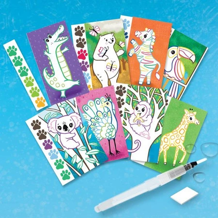 Tiger Tribe Przenośne Kolorowanki Wodne – Dzikie Zwierzęta