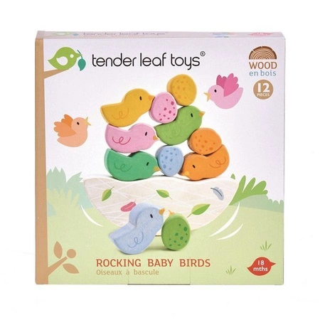 Drewniana gra zręcznościowa - Balansujące Małe Ptaszki, Tender Leaf Toys