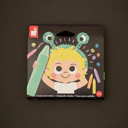 Janod Kreda chodnikowa 6 kolorów 3+