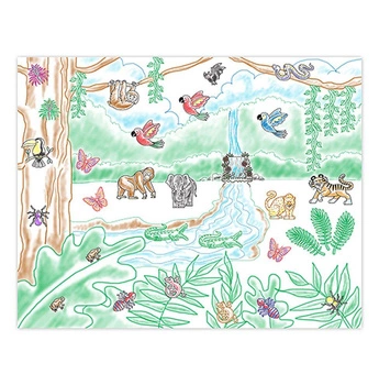 Zestaw drewnianych pieczątek Las Deszczowy 12423-Melissa & Doug, stempelki