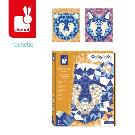 Zestaw kreatywny Mozaika Leśne zwierzęta Misterix 7+, Janod