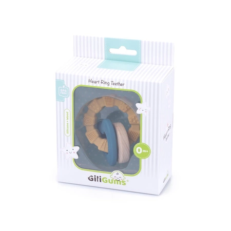 GRYZAK PIERŚCIEŃ SERCE SILIKON DREWNO GILIGUMS