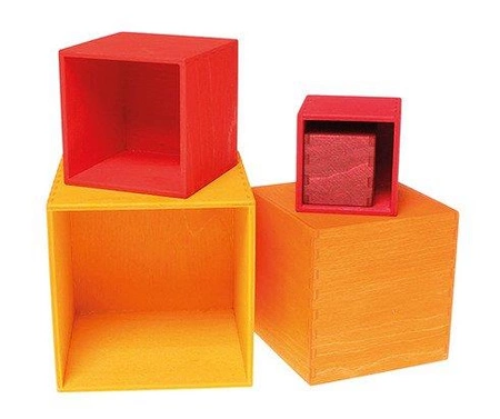 Pudełka, 5 szt., pomarańczowe, 0+, Grimm's