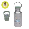 Lassig Butelka - bidon ze stali nierdzewnej z dodatkową zakrętką z ustnikiem 500 ml Adventure Bus