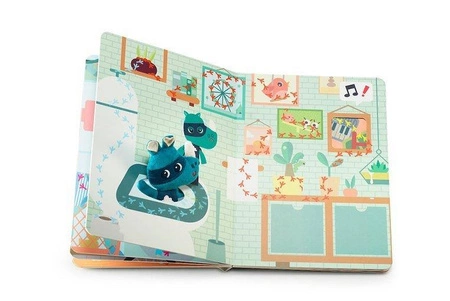 LILLIPUTIENS Książeczka przygodowa z mini-przytulanką kartonowa „Marius superbohater” 2 l+