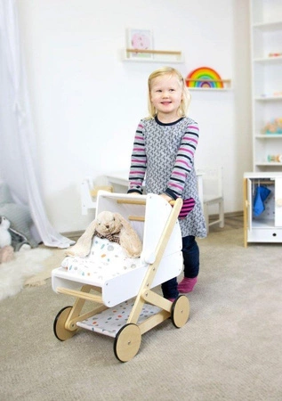 Wózek dla lalek Little Button 11914-Small Foot, odgrywanie ról