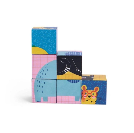 Drewniane klocki puzzle 6 szt. LES TOUPITIS 679105