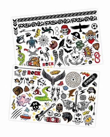 Zmywalne tatuaże dla chłopców usuwalne DJECO 75 sztukb