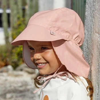 Lassig Czapka przeciwsłoneczna z daszkiem i osłoną karku UV80 Splash & Fun pink, rozm. 46/49