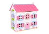 TOOKY TOY Dwupiętrowy Drewniany Domek Dla Lalek