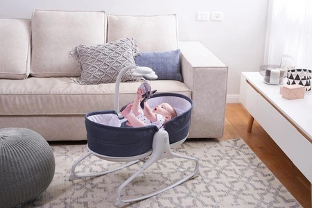 Wielofunkcyjny leżaczek-bujaczek z funkcją krzesełka 3w1 - Denim