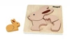 Puzzle drewniane Króliczek z młodymi