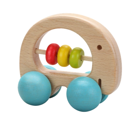 CLASSIC WORLD Grzechotka Drewniany Słonik Pchacz Na Kółkach