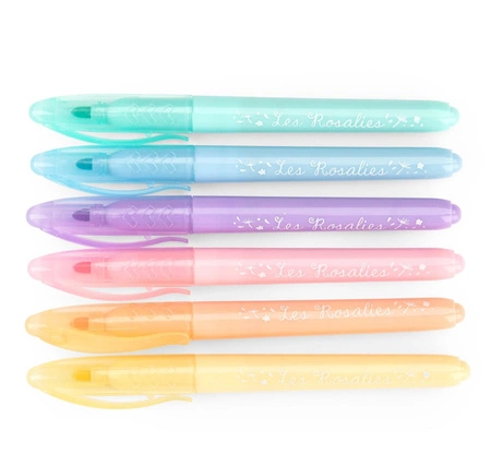 Markery pastelowe 6 szt LES ROSALIES 710614