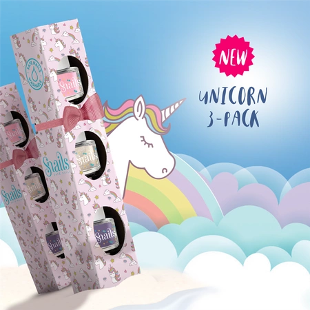 Zestaw 3 lakierów do paznokci dla dzieci Snails Mini - Unicorn